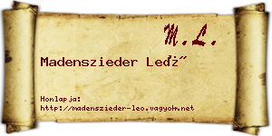 Madenszieder Leó névjegykártya